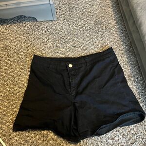 H&M Black High Waist Shorts